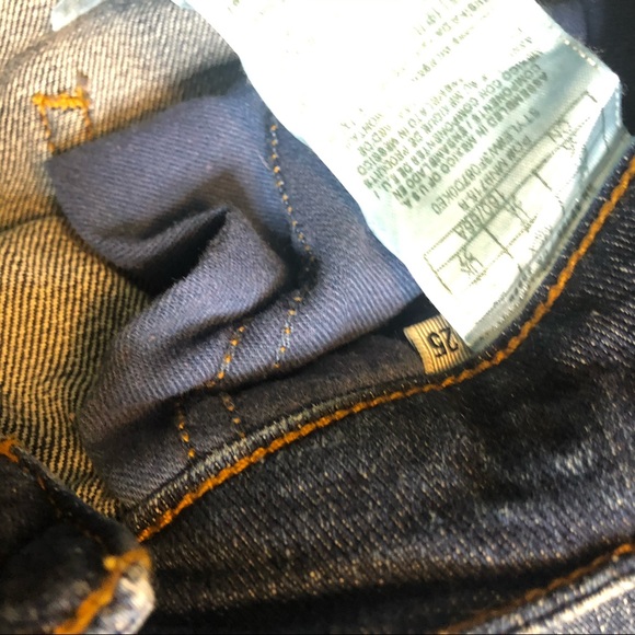 Rolled Cuff Guess Ankle Jeans Sz 25 Ripped Denim - Picture 6 of 6